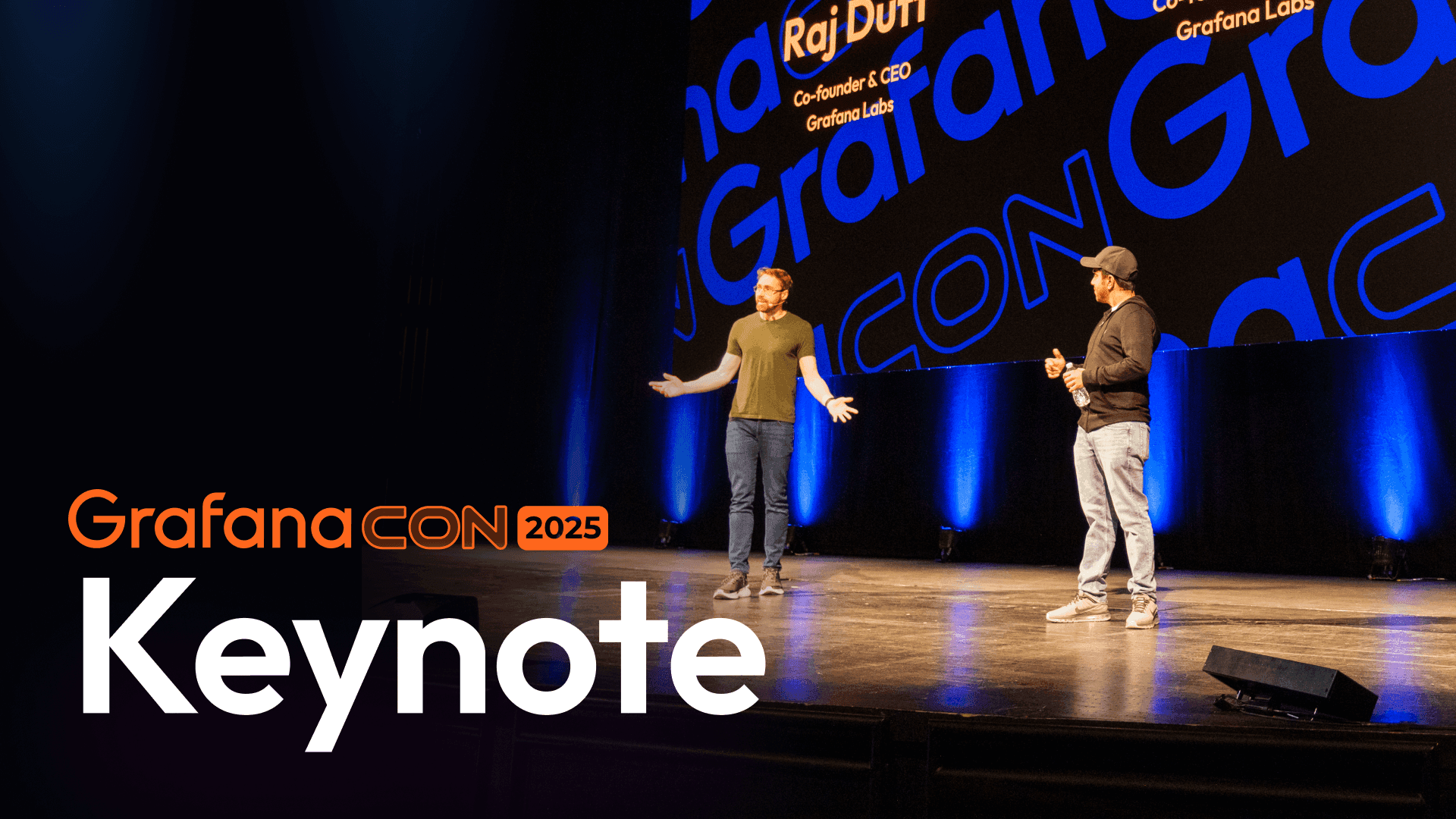 The session card for the GrafanaCON 2025 opening keynote.