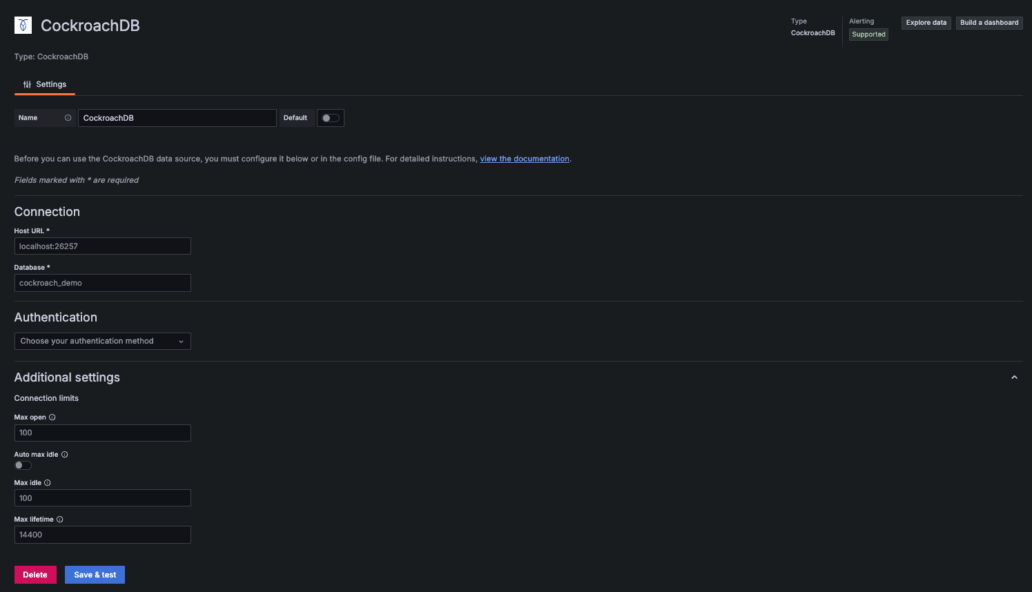 A screenshot of the configuration editor.
