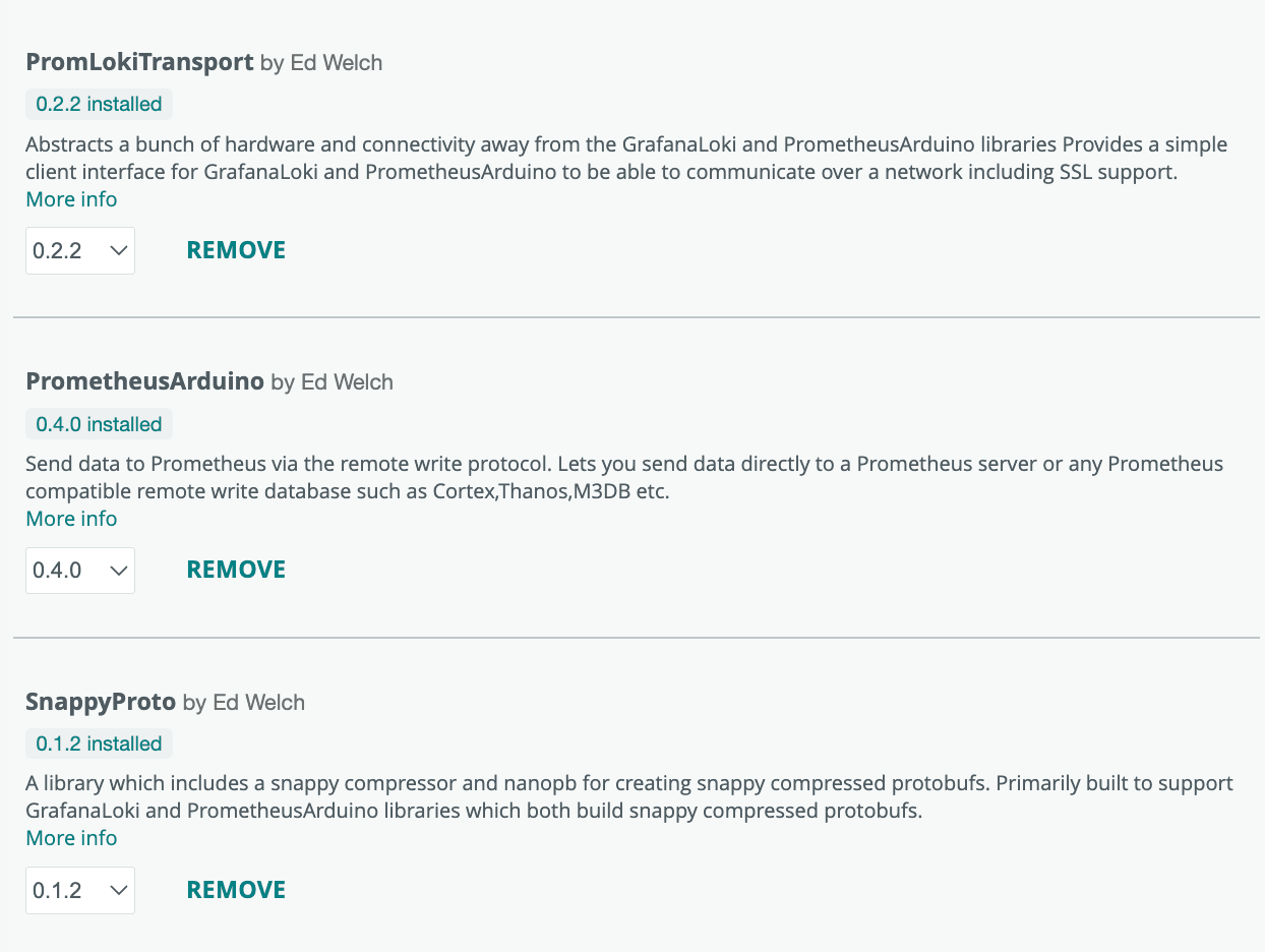 A screenshot showing the installation of the additional libraries.