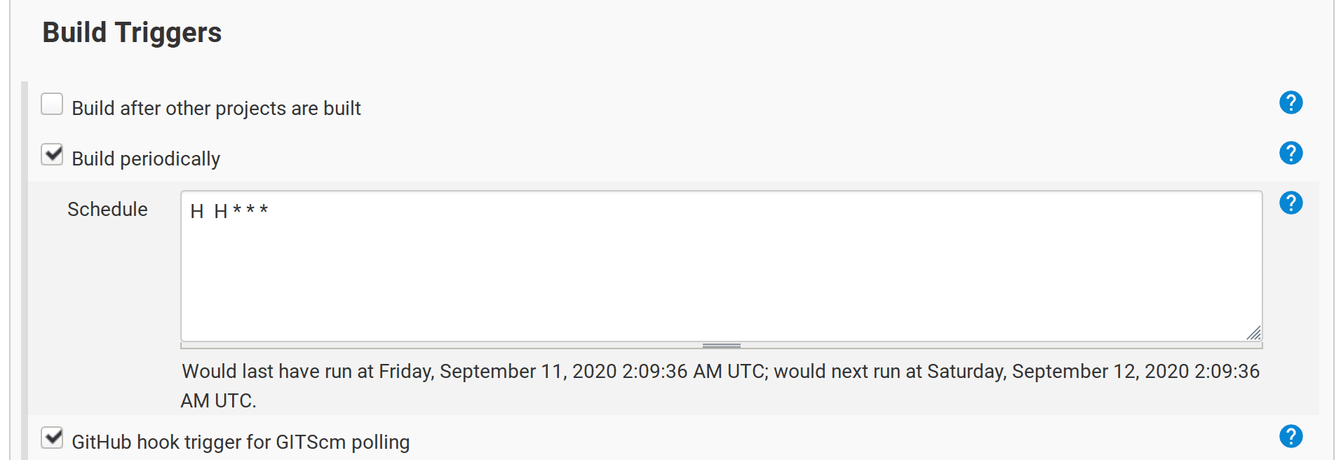 Jenkins build triggers