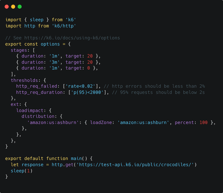A screenshot of script test written in JavaScript.