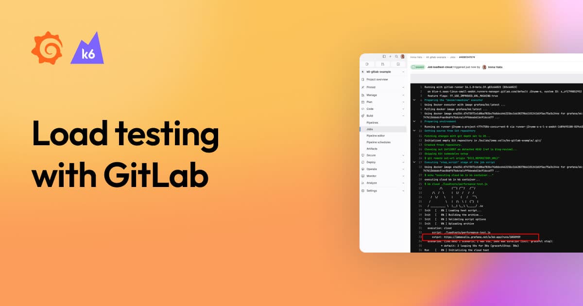 Load testing with GitLab