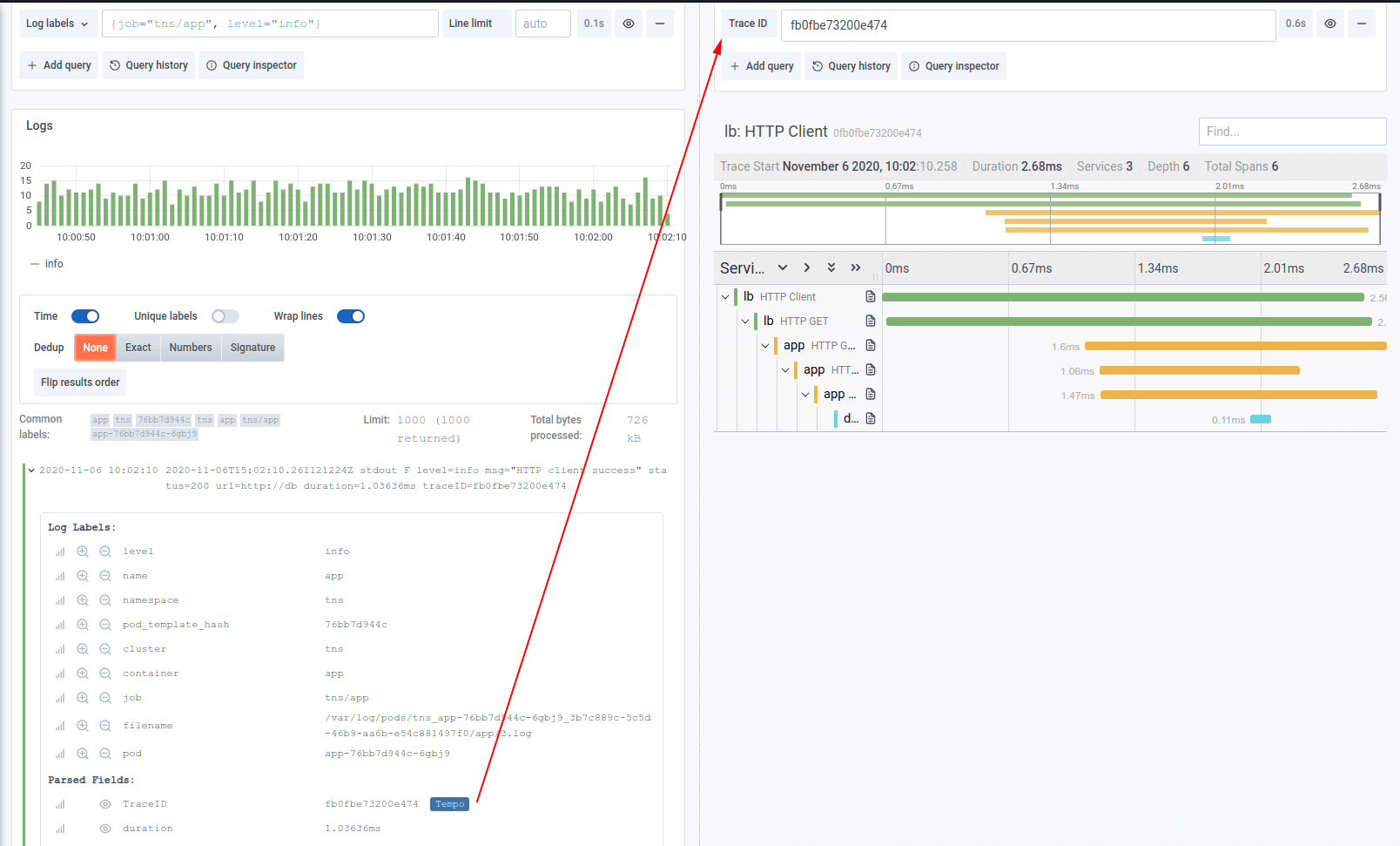 Trace discovery in Grafana Tempo using Prometheus exemplars, Loki 2.0 queries, and more