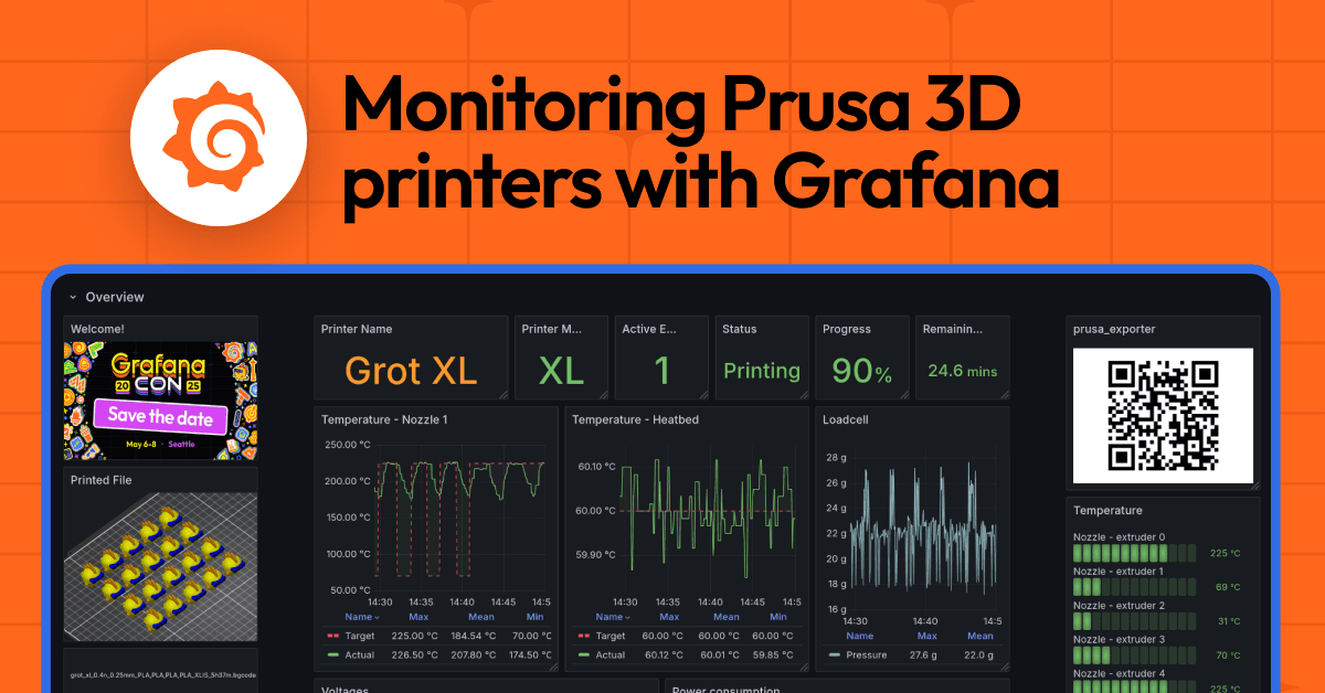 How to monitor your Prusa 3D printer with Grafana