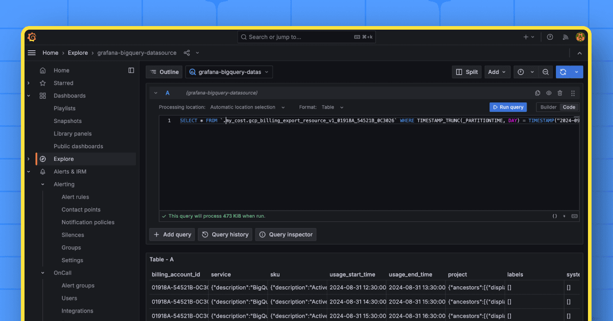 How to securely connect Grafana to Google BigQuery using Workload Identity Federation