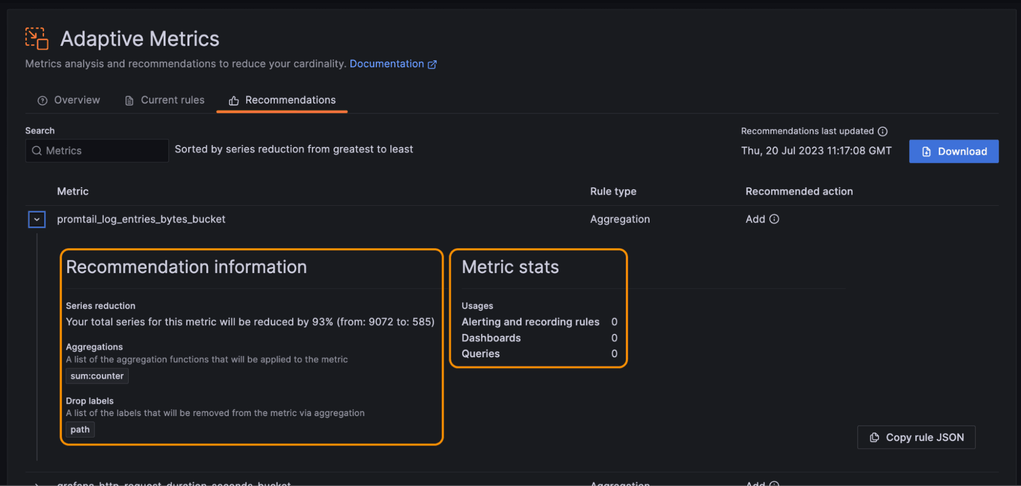5 steps to start saving on your observability bill with Grafana Cloud Adaptive Metrics