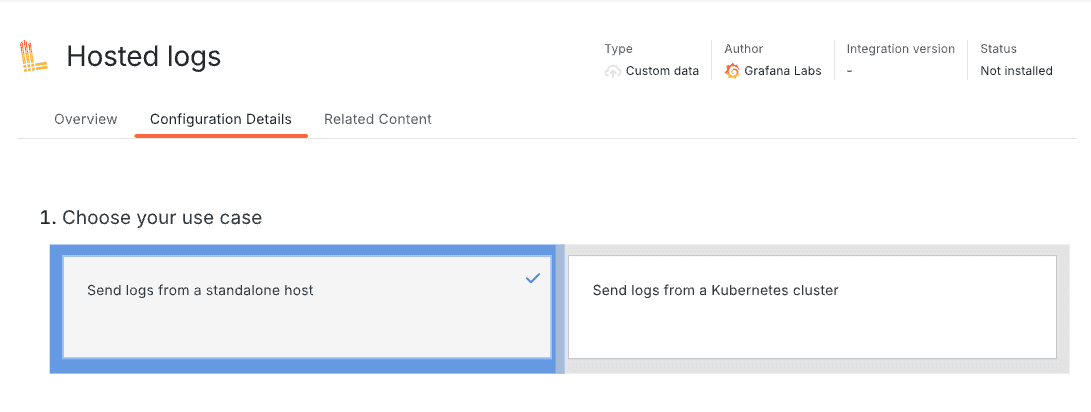 Send logs from a standalone host