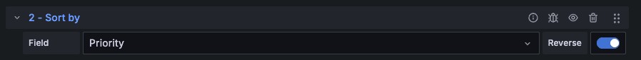 Sort by in the Grafana UI