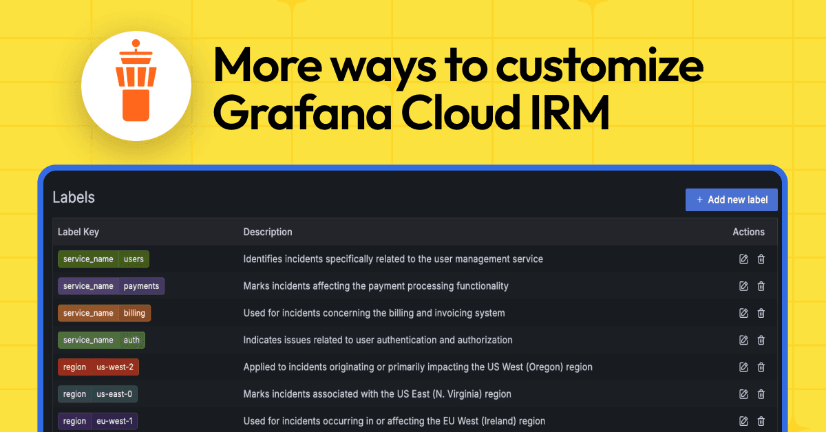 Customize your incident response with new features in Grafana Cloud IRM