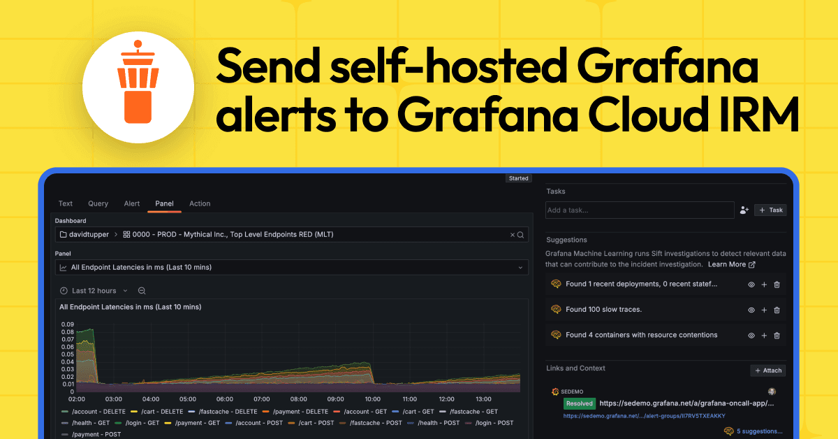 How to send alerts from Grafana OSS to Grafana Cloud IRM