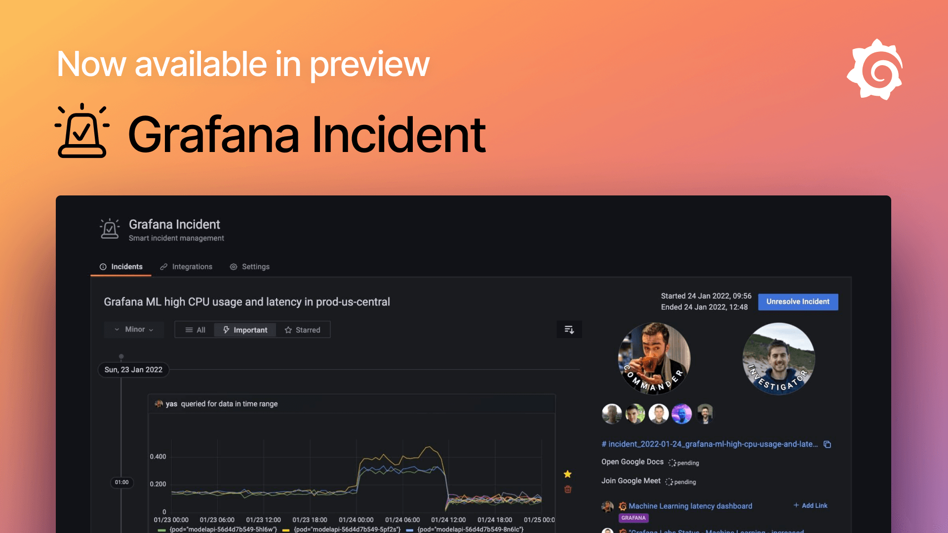 Announcing Grafana Incident, smart incident management for your teams