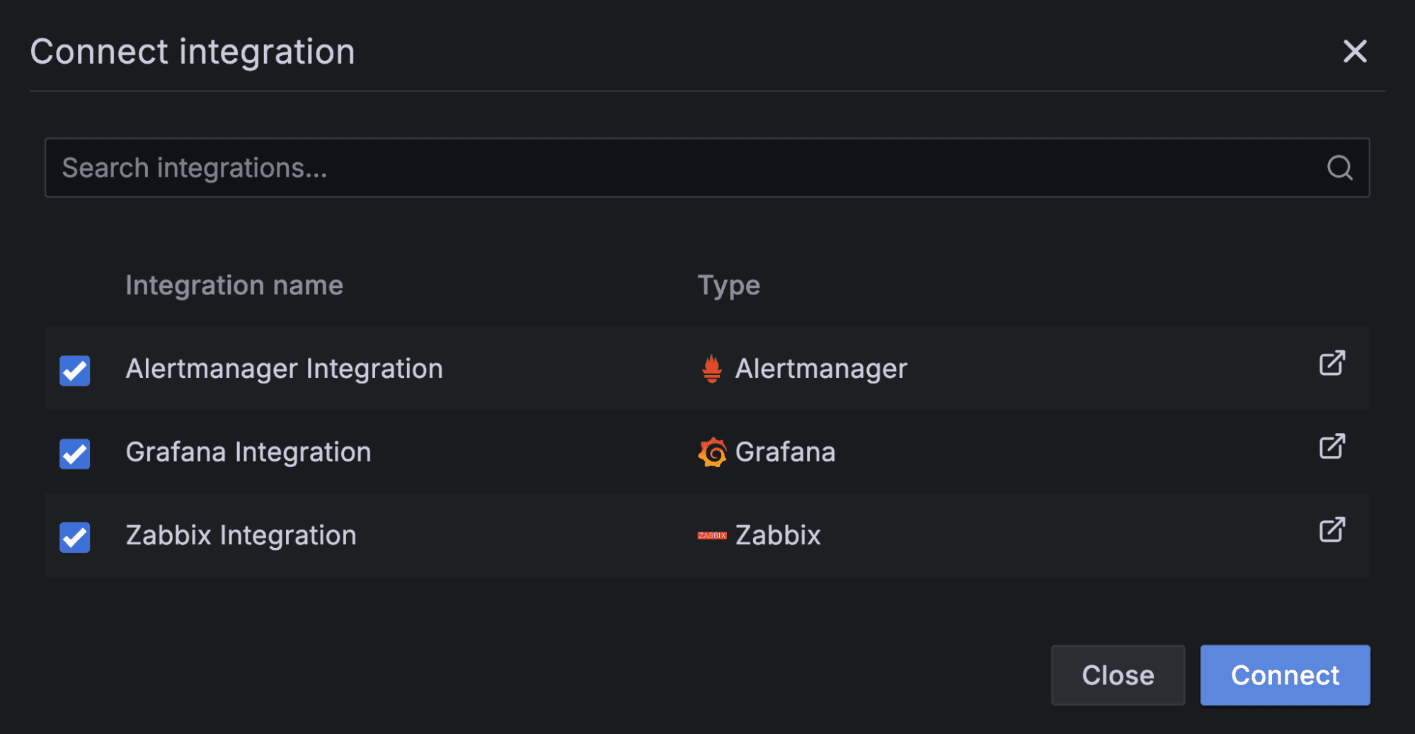 Content integration list