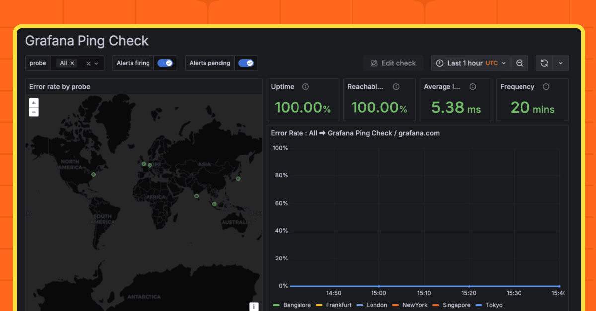 How to perform a ping check with Grafana Cloud Synthetic Monitoring