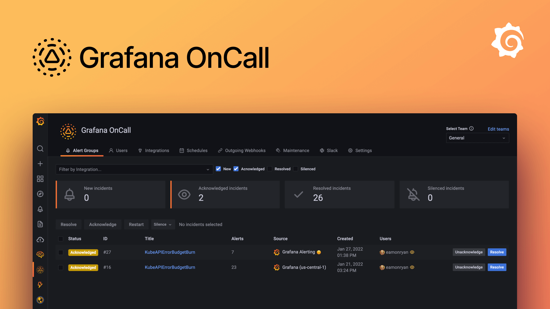Grafana OnCall is now generally available on Grafana Cloud, with a generous free tier