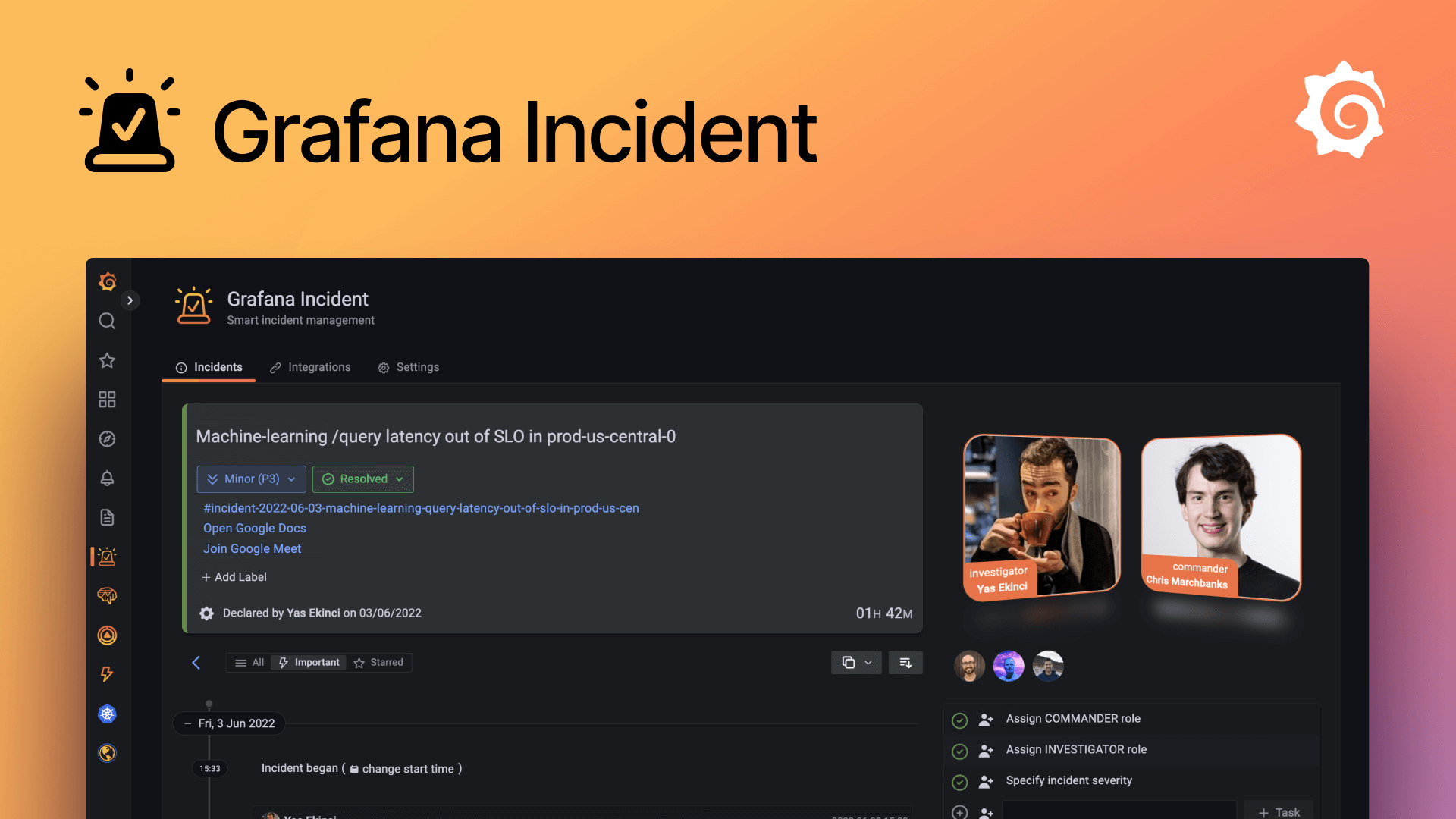 Grafana Incident for incident management is now generally available in Grafana Cloud