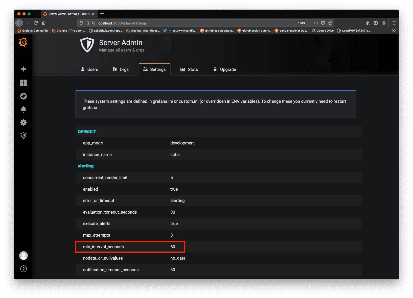 New in Grafana 6.6: Forcing minimum alert evaluation frequency