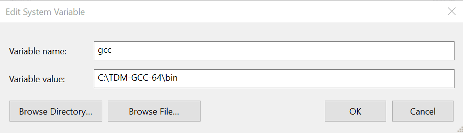 Edit system variable.