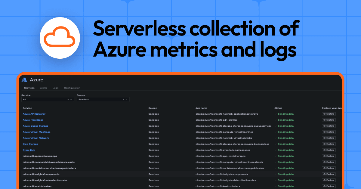 Bring your Microsoft Azure metrics and logs to Grafana Cloud—no Alloy required