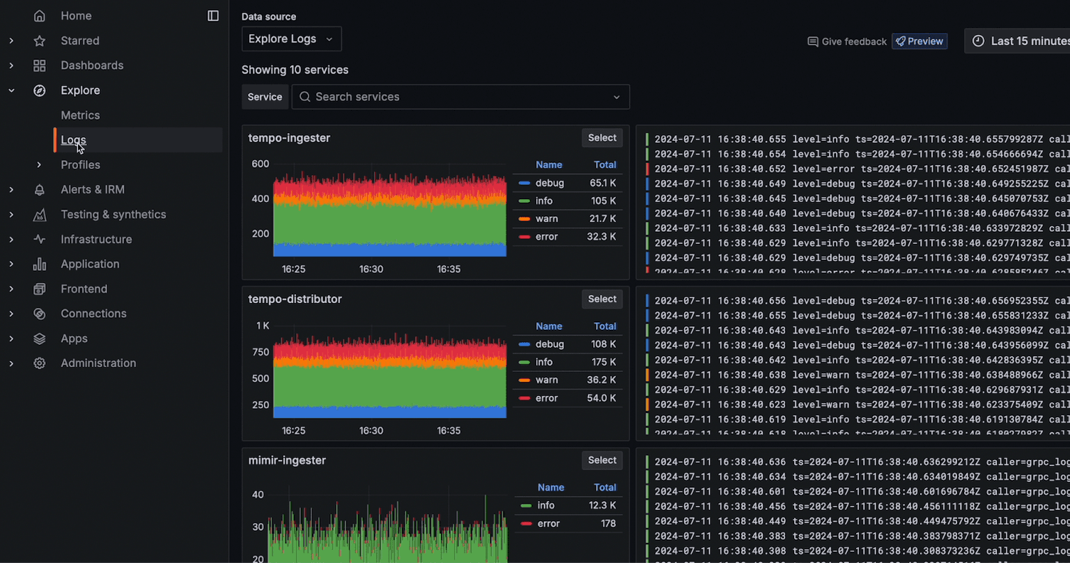 Get insights from logs without writing a query: Explore Logs is in Public Preview