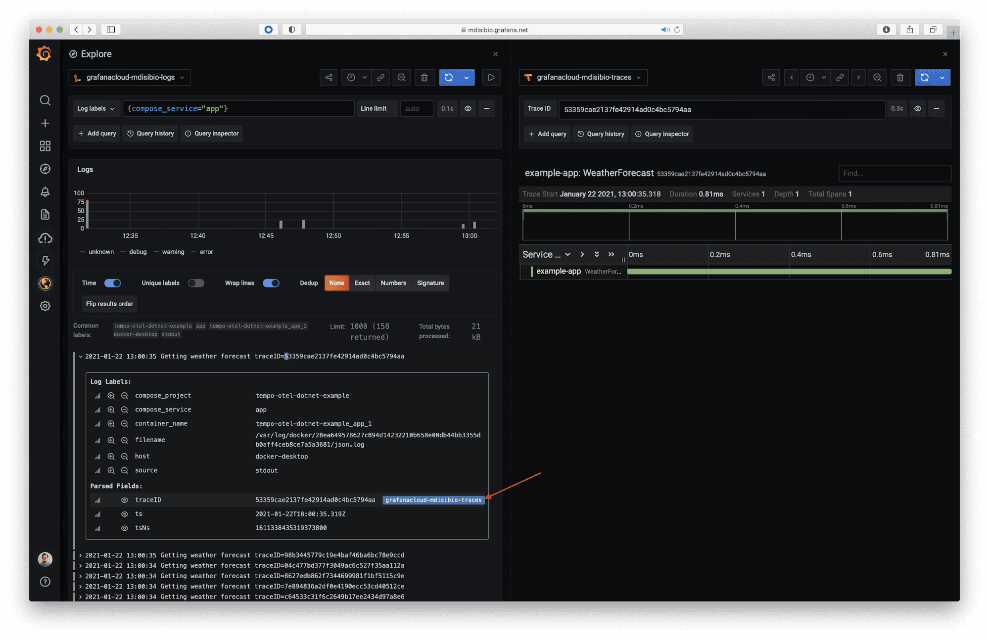 Instrumenting a .NET web API using OpenTelemetry, Tempo, and Grafana Cloud