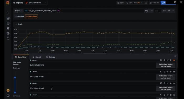 Grafana 7.0 sneak peek: Query history in Explore