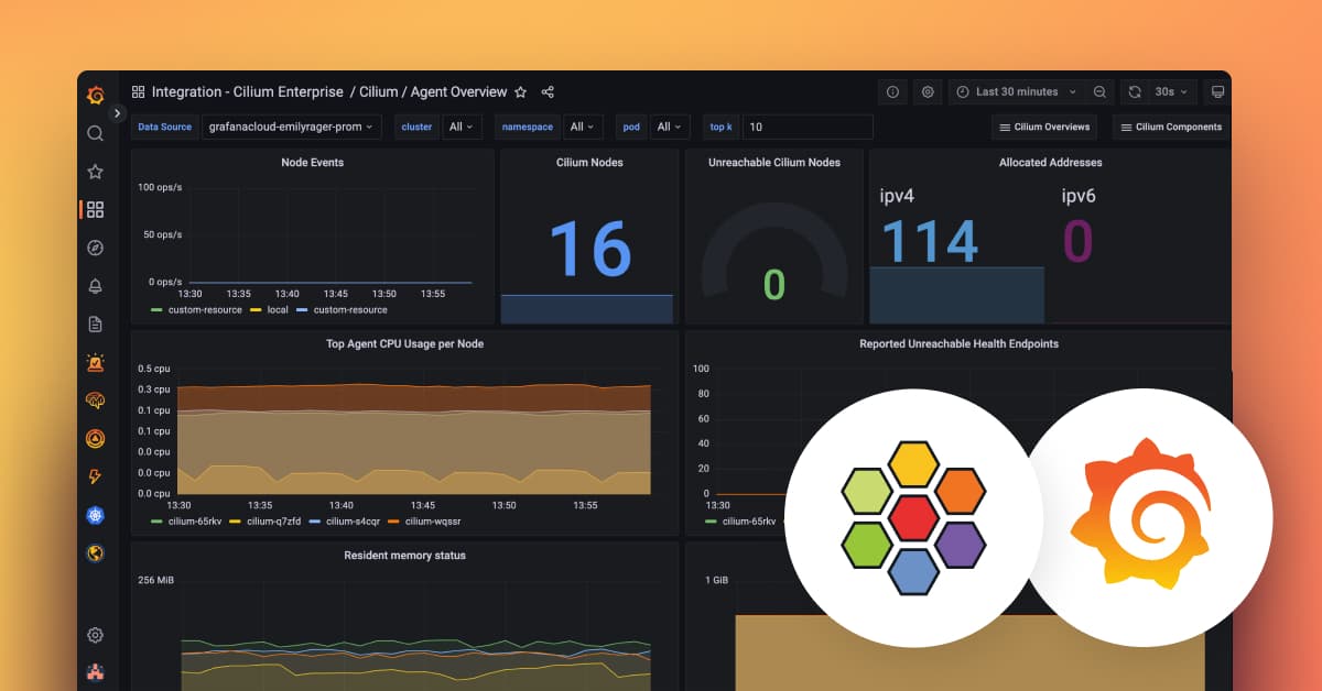 Introducing the Cilium Enterprise integration in Grafana Cloud for Kubernetes network monitoring