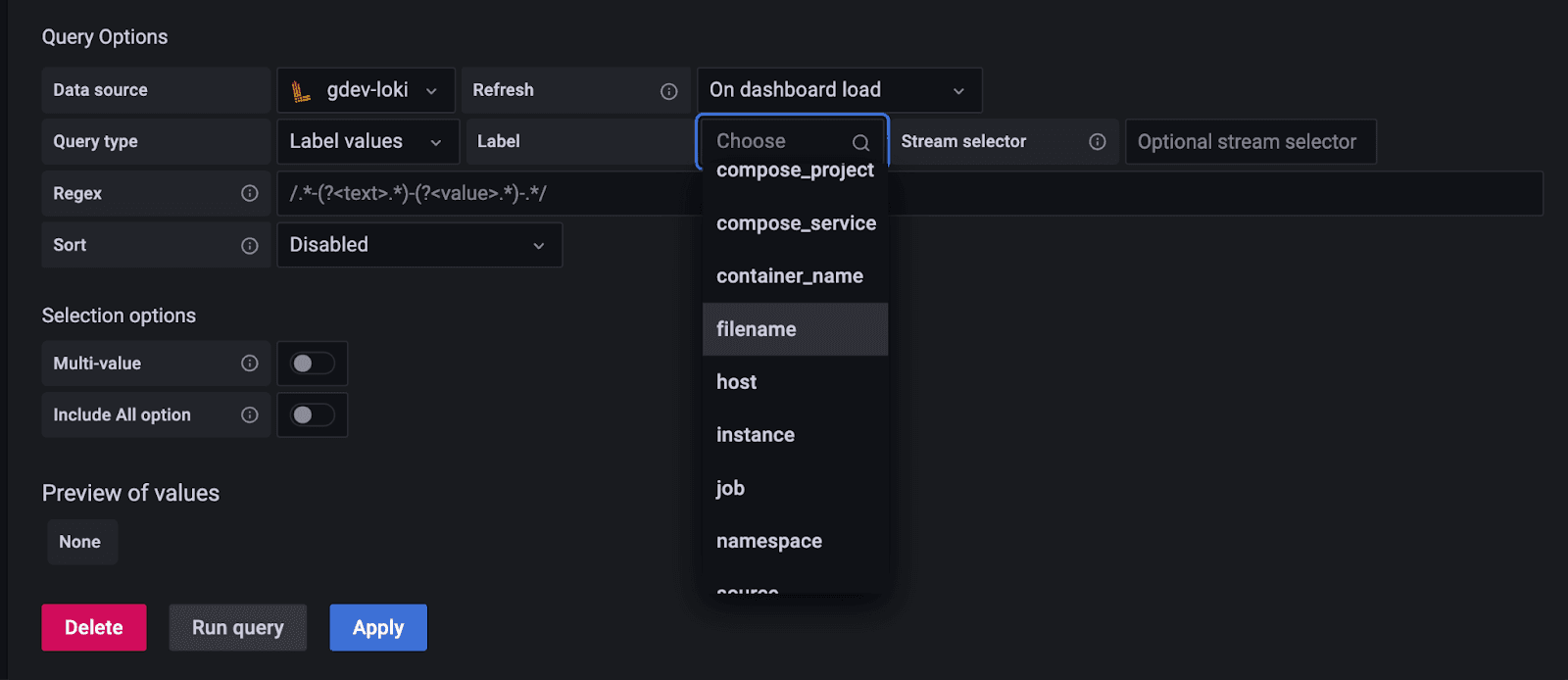 Grafana 9.2: Create, edit queries easier with the new Grafana Loki query variable editor