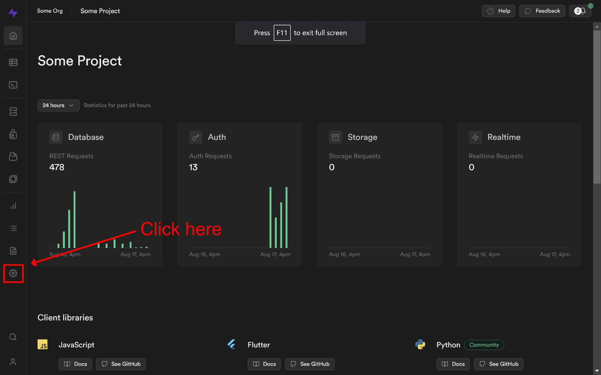 A screenshot shows where to find the settings in Supabase.