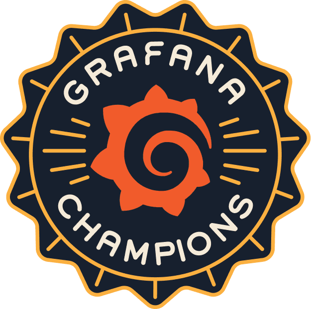 The logo for the Grafana Champions program.