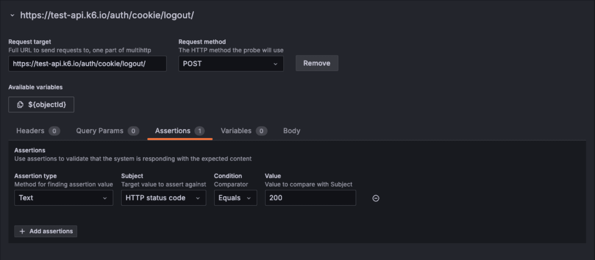 A screenshot of a 200 response code.