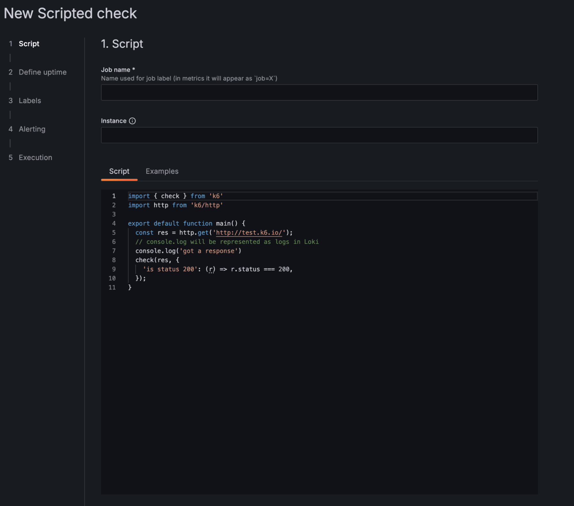 A screenshot of the new in-app check creation process.