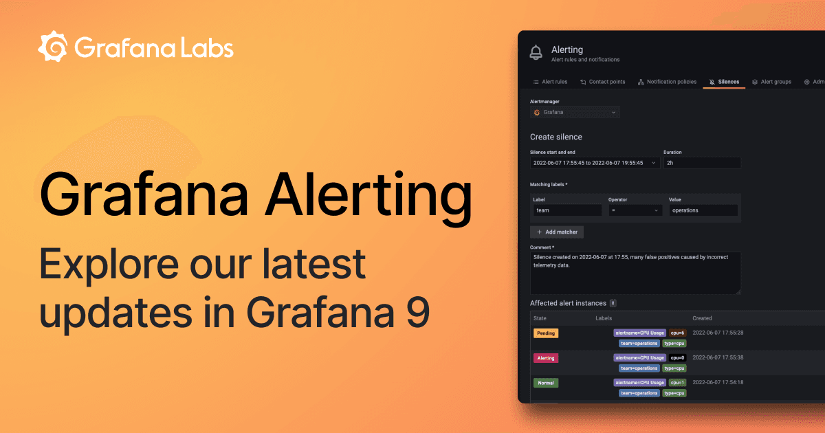 Grafana Alerting: Explore our latest updates in Grafana 9