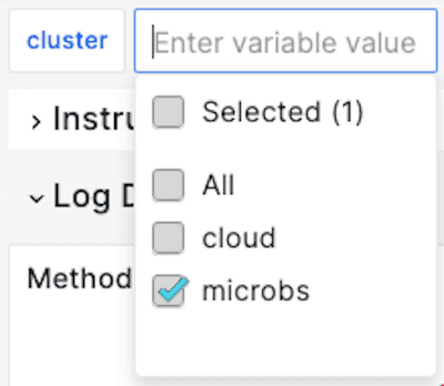 A screenshot of a drop-down menu.