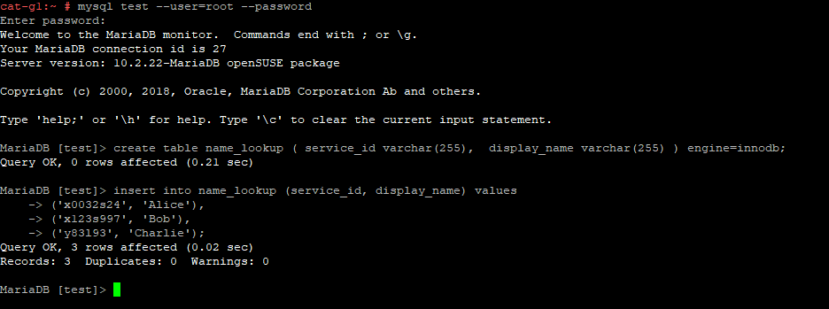 how to lookup a column of ids in mysql enterprise