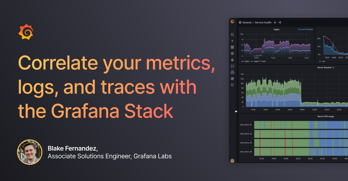 Correlate your metrics, logs, and traces with the Grafana Stack