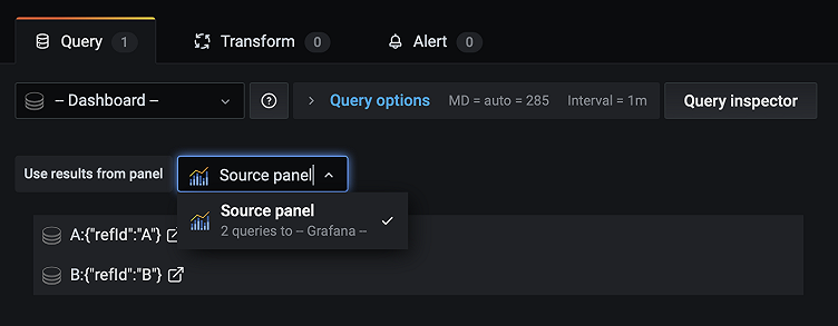 Learn Grafana: Share query results between panels to reduce load time