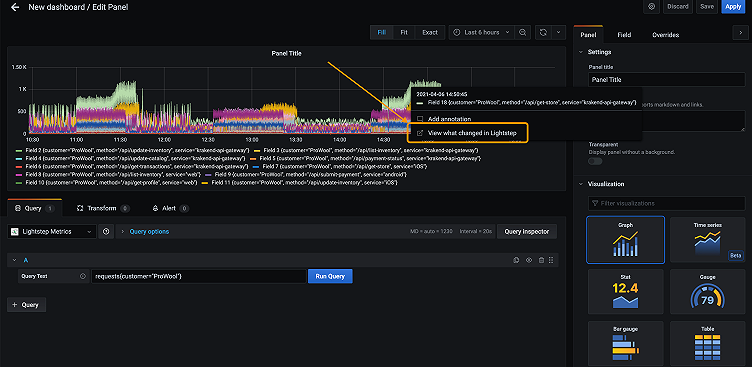 Introducing the Lightstep Metrics plugin for Grafana