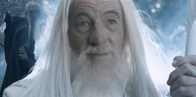 Photo of Gandalf from Lord of the Rings as a visual reference to the wizard implemented in Grafana Enterprise.
