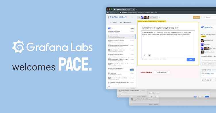 Grafana Labs welcomes the Pace.dev team, experts in building tools with great developer experience