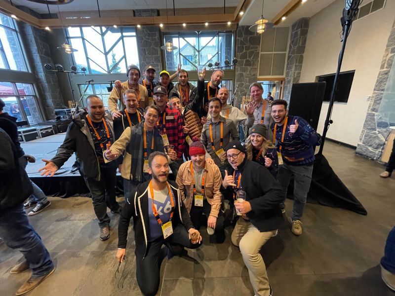 *T﻿he k6 team at Grafanafest, a company-wide event hosted by Grafana Labs in Whistler, British Columbia, in May 2022.*