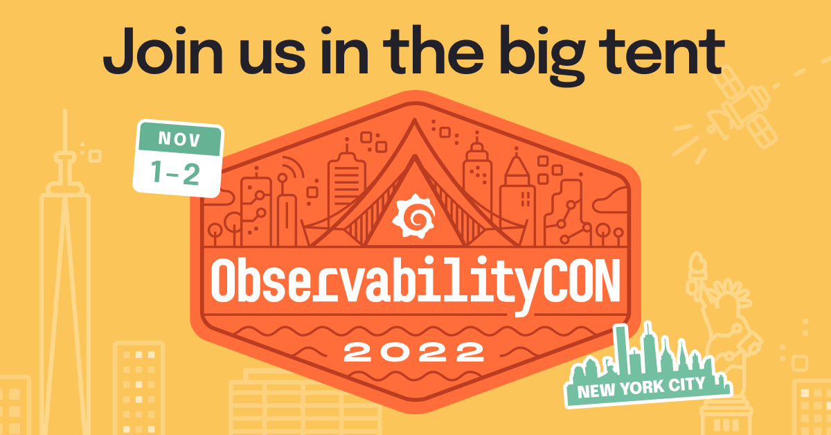 Connect with observability experts in person at ObservabilityCON 2022, the conference for the open source observability community hosted by Grafana Labs.