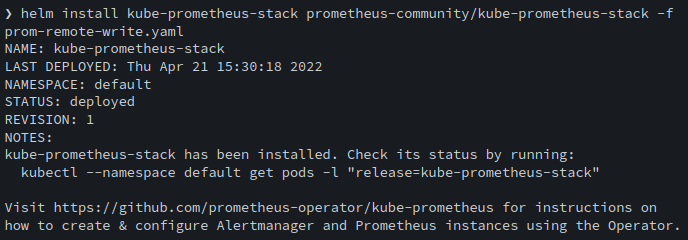 Installing Prometheus via Helm for homelab.