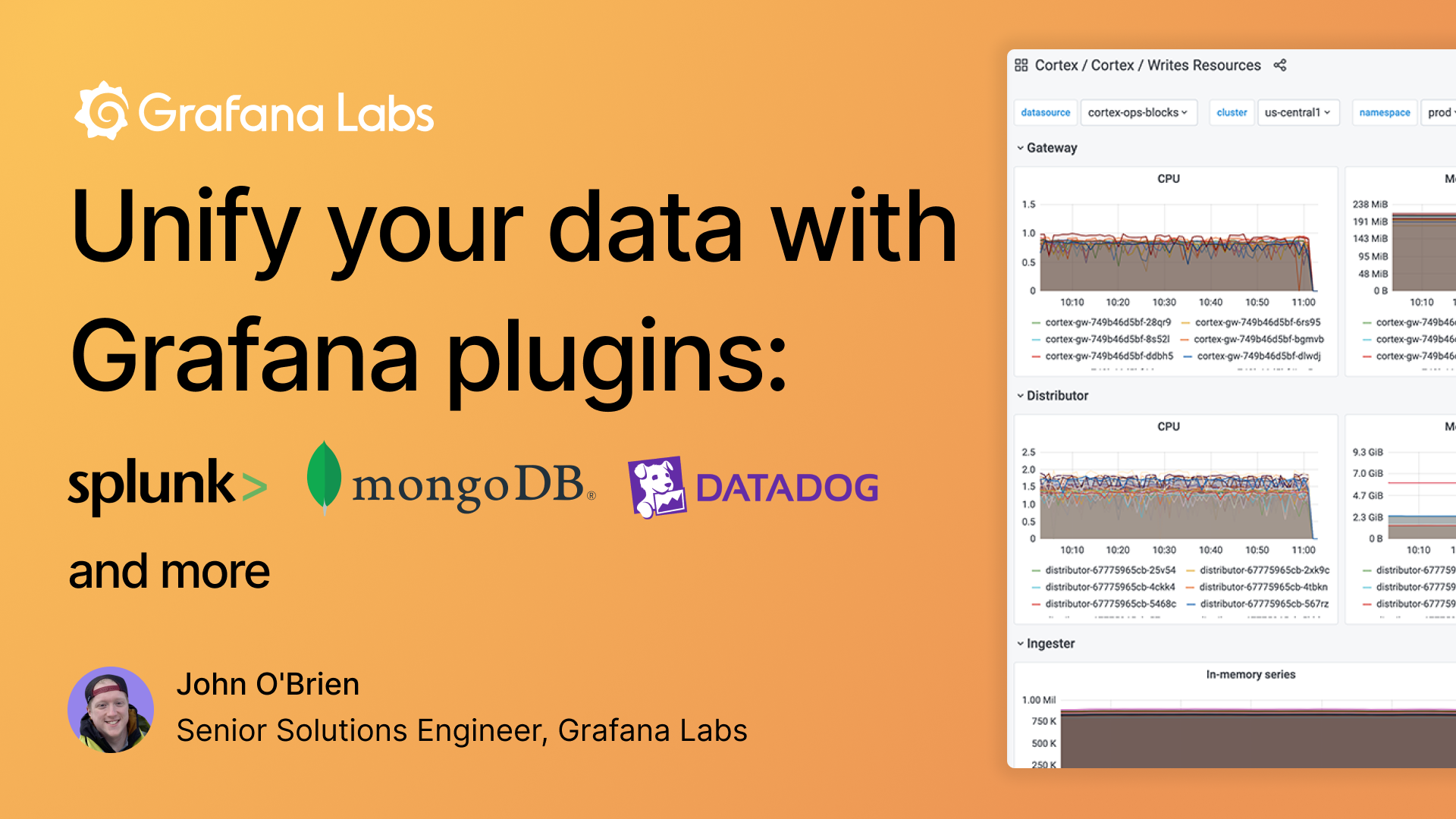 Unify your data with Grafana plugins: Splunk, MongoDB, Datadog, and more