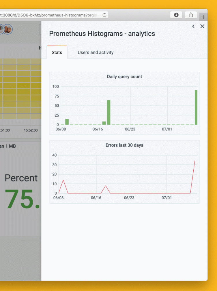 New Enterprise features in Grafana 7.0: Usage insights and user presence indicator