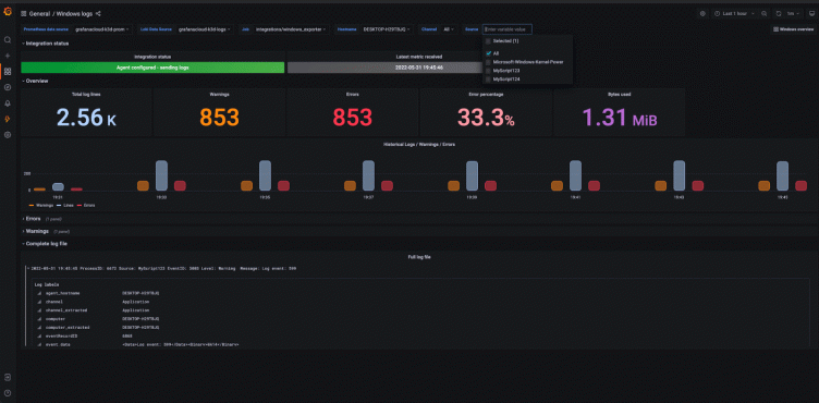How to monitor Windows logs with the updated Windows integration for Grafana Cloud