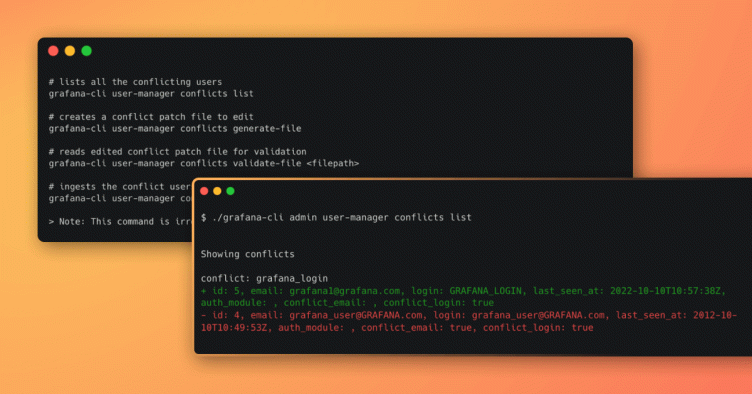Guide to using the new Grafana CLI user identity conflict tool in Grafana 9.3