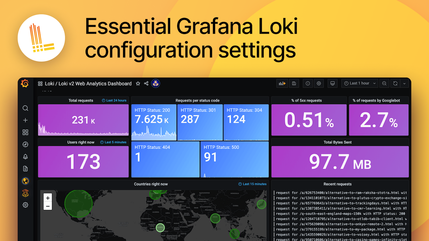 The title card for the Loki configuration settings webinar, including the title of the webinar.