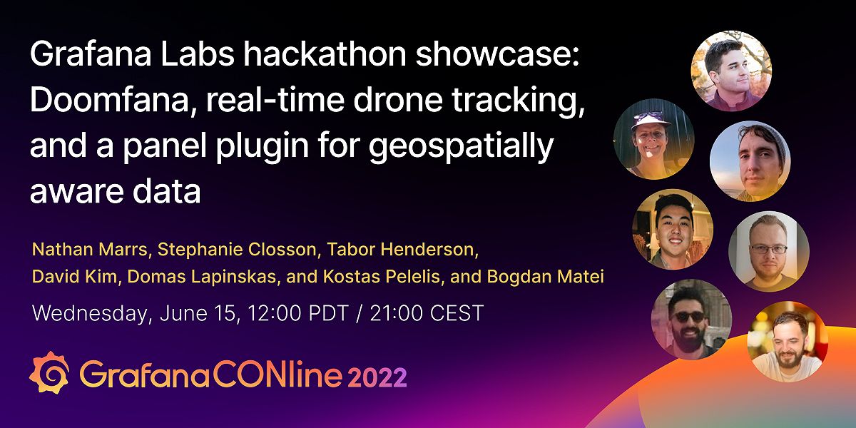 Grafana Labs hackathon showcase: Doomfana, real-time drone tracking, and a panel plugin for geospatially aware data