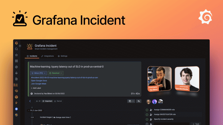 Grafana Incident for incident management is now generally available in Grafana Cloud