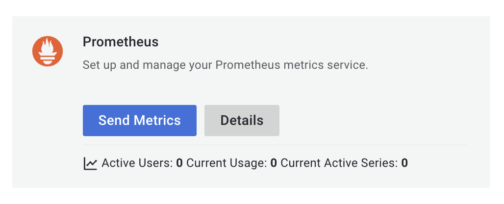 Prometheus details in Grafana.com